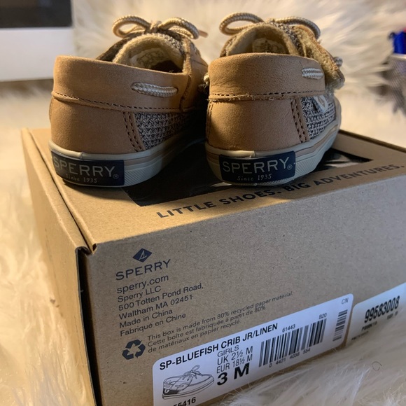 Infant/Toddler Sperry Bluefish Shoes. Size 3M - Picture 5 of 8